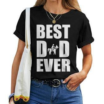Best Horse Riding Dad Ever Fathers Day Women T-shirt | Mazezy