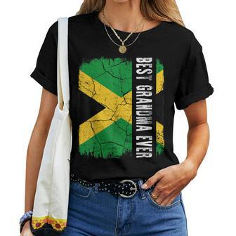 Best Jamaican Grandma Ever Jamaica Flag Mothers Day Women T-shirt - Seseable