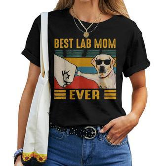 Best Lab Mom Ever Dog Lovers Vintage Gift Women T-shirt - Seseable