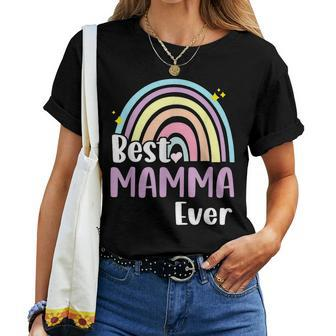 Best Mamma Ever Boho Rainbow Funny Mothers Day Mommy Grandma Women T-shirt - Seseable