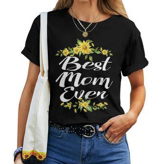 Womens Best Mom Ever Humor Parent Tee Women T-shirt | Mazezy
