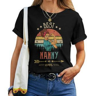 Best Nanny Ever Women Rosie Vintage Retro Decor Grandma Women T-shirt - Seseable