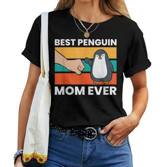 Best Penguin Mom Ever Funny Penguin Women T-shirt - Seseable