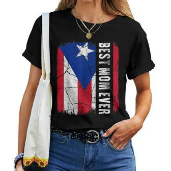 Best Puerto Rican Mom Ever Puerto Rico Flag Mothers Day Women T-shirt - Seseable