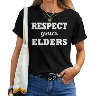 Big Brother Sister Older Respect Your Elders Women T-shirt | Mazezy UK