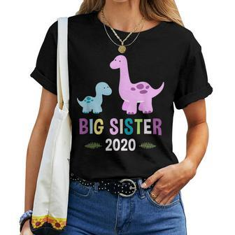 Big Sister 2020 Brontosaurus Dinosaur Women T-shirt | Mazezy DE