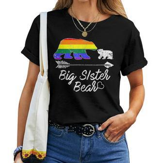 Big Sister Bear Lgbt T Rainbow Pride Gay Lesbian Women T-shirt | Mazezy