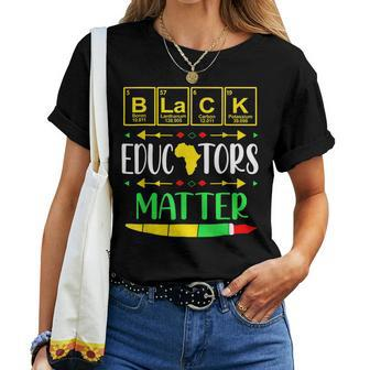 Black Educators Matter History Month Africa Teacher V2 Women T-shirt - Seseable