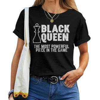 Black Queen Most Powerful Chess Black History Month Women Women T-shirt - Seseable