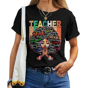 Black Teacher Educator Magic Africa Proud History Men Women V3 Women T-shirt - Seseable