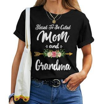 Blessed To Be Called Mom And Grandma Women T-shirt | Mazezy
