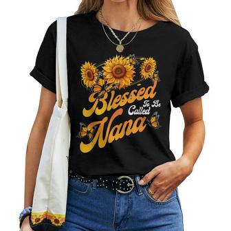 Blessed To Be Called Nana Sunflower Proud Mom Women T-shirt | Mazezy