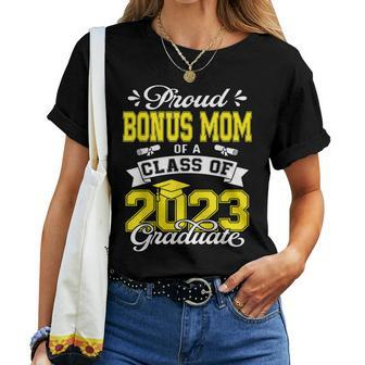 Bonus Mom Senior 2023 Proud Bonus Mom Of 2023 Graduate Women T-shirt - Seseable