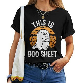 This Is Boo Sheet Ghost Costume Women Halloween Women T-shirt - Thegiftio UK