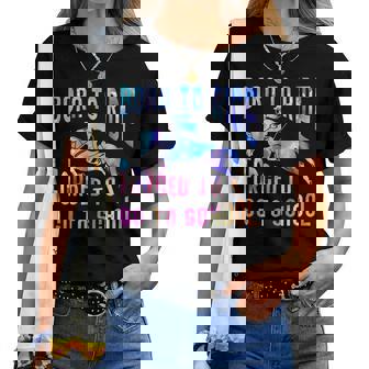 Born To Ride Forced To Go To School Love Horse Women T-shirt | Mazezy