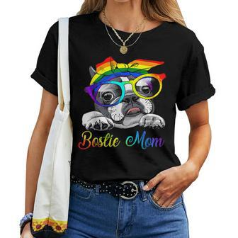 Bostie Mom For Lgbt Pride Boston Terrier Dogs Lovers Women T-shirt | Mazezy