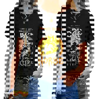 My Broom Broke So Now I Ride A Horse Halloween Women T-shirt | Mazezy