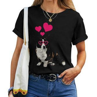 Cardigan Welsh Corgi Heart Cute Mom Dad Kid Youth Lover Gift Women T-shirt - Seseable