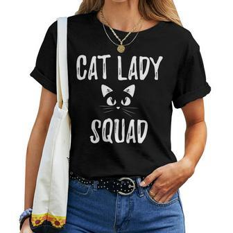 Cat Lady Squad Kitty Cat Lover Cat Mom Cat Lady Cute Women T-shirt | Mazezy