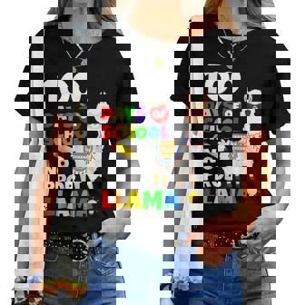 Celebrating 100 Days Of School Noprob Llama Kids & Teachers Women T-shirt | Seseable UK