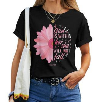 Christian Pink Breast Cancer Women Mom Wife Sister Her Women T-shirt | Mazezy