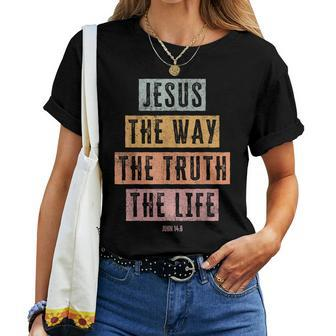 Christian Women Men Kids Jesus The Way Truth Life Women T-shirt - Seseable