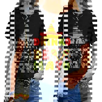 Cinco De Mayo Drinko De Mayo Fiesta Mexican Mens Women Women Crewneck Short T-shirt - Thegiftio