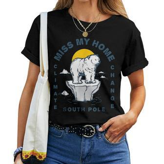 Climate Change Gifts Polar Bear Clothing Mother Earth Women T-shirt - Seseable