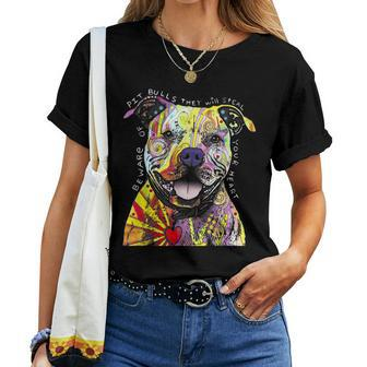Colorful Baby Pit-Bull Terrier Lover Dad Mom Kidding Women T-shirt - Thegiftio UK