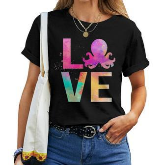 Colorful Octopus Mom Gifts Octopus Women T-shirt - Seseable