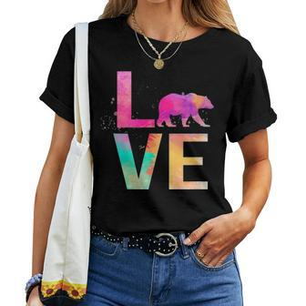 Colorful Polar Bear Mom Gifts Polar Bear Women T-shirt - Seseable