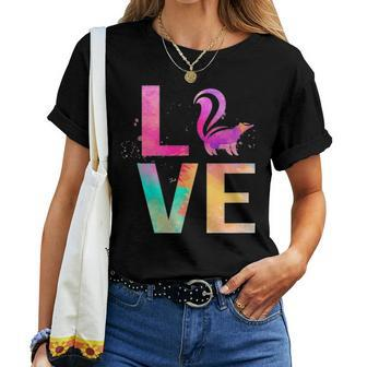 Colorful Skunk Mom Gifts Skunk Women T-shirt - Seseable