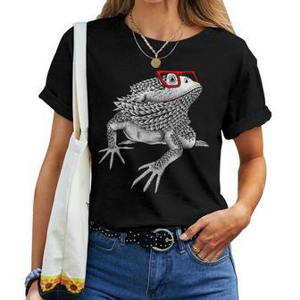 Cool Bearded Dragon For Men Women Reptile Lover Lizard Nerdy Women T-shirt | Mazezy