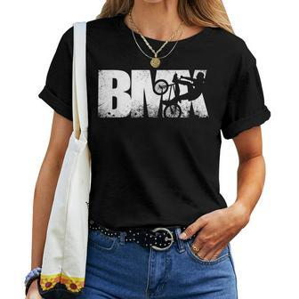 Cool Distressed Bmx Funny Bike Rider Gift For Men Women Kids Women T-shirt - Seseable