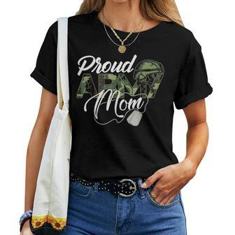 Cool Proud Army Mom Funny Mommies Military Camouflage Gift 3275 Women T-shirt - Seseable