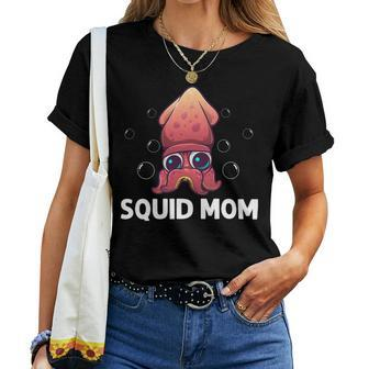 Cool Squid For Mom Mother Octopus Biology Sea Animals V2 Women T-shirt Casual Daily Crewneck Short Sleeve Graphic Basic Unisex Tee - Monsterry