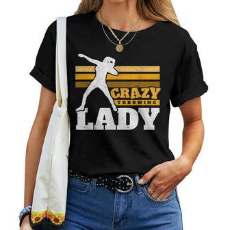 Crazy Throwing Lady Shot Putter Thrower Women Shot Put Women T-shirt | Mazezy