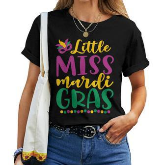 Cute Little Miss Mardi Gras 2023 Beads Girls Women T-shirt - Thegiftio UK