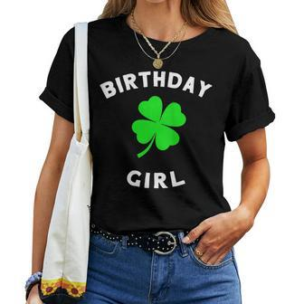 Womens Cute St Patricks Day Birthday For Girls Tank Top Women T-shirt | Mazezy