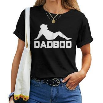 Dad Bod Dadbod Silhouette With Beer Gut Women T-shirt | Mazezy