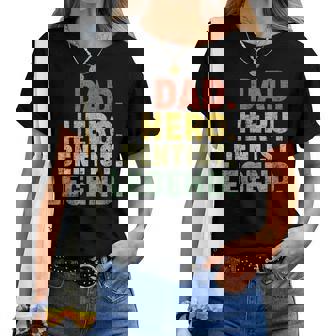 Dad Hero Dentist Legend Dentist Dad Fathers Day Women T-shirt - Thegiftio