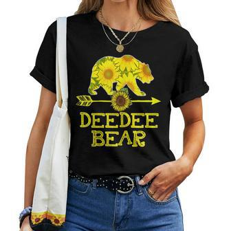 Deedee Bear Sunflower Mother Father Family Women T-shirt | Mazezy