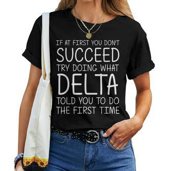 Delta Name Personalized Birthday Christmas Joke Women T-shirt | Mazezy