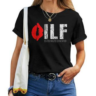 Dilf Fathers Day Gifts From Wife  Women T-shirt Casual Daily Crewneck Short Sleeve Graphic Basic Unisex Tee