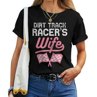 Dirt Track Racers Wife Motocross Motorcycle Race Women Women T-shirt | Mazezy