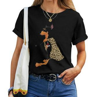 Doberman Pinscher Tattoo I Love Mom Funny Mothers Day Gifts Women T-shirt - Seseable
