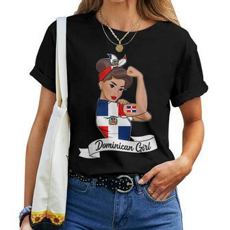 Dominicana Girl Flag Rd Dominican Republic Women Pride Women T-shirt | Mazezy
