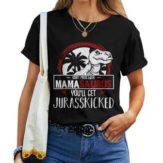Dont Mess With Mamasaurus - Strong Dinosaur Mom Mothers Day  Women T-shirt Casual Daily Crewneck Short Sleeve Graphic Basic Unisex Tee