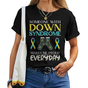 Down Syndrome Socks Awareness Day 2021 Parents Dad Mom Gift Women T-shirt - Seseable