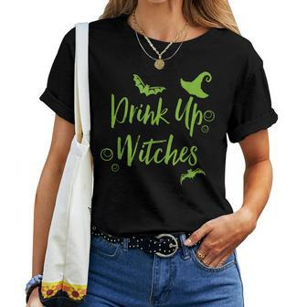 Drink Up Witches For Halloween Drinking Parties Women T-shirt - Thegiftio UK